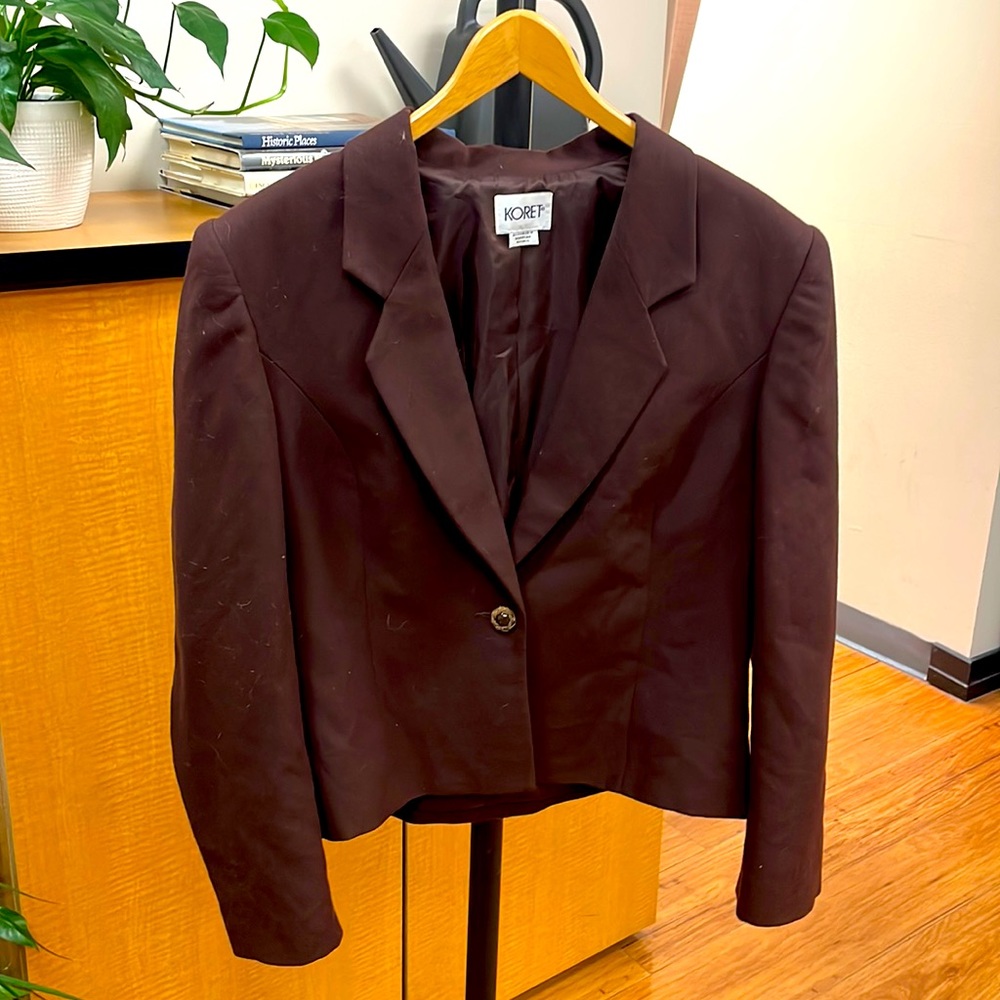 Brown Koret Wool Blend Blazer Size 14
